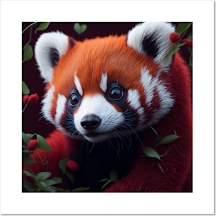 Baby red panda Posters and Art